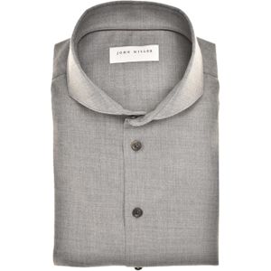 John Miller Overhemd lange mouw grijs (Maat: 38) - Mélange