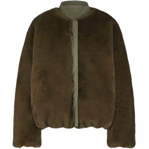 Alter Ego Dames jas bruin (Maat: S) - Effen