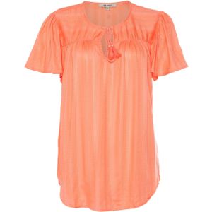 Garcia T-shirt oranje (Maat: M) - Effen - Halslijn: V-hals,