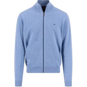 Fynch-Hatton Heren vest blauw (Maat: S) - Mélange - Halslijn: Opstaande kraag,