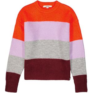 Garcia Meisjes trui grijs (Maat: 128) - Streep - Halslijn: Ronde hals,