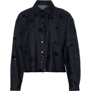 Luisa Cerano - Sequin Denim Shirt - Grijs - Dames