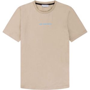 Off The Pitch T-shirt beige (Maat: XL) - Tekst - Halslijn: Ronde hals,