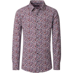 Casa Moda - Casual Fit - Overhemd - Rood - Geprint
