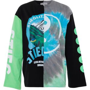 Stieglitz Dames longsleeve groen (Maat: XL) - TekstFotoprint - Halslijn: Ronde hals,