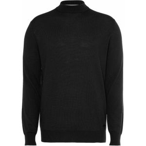 Born with appetite Trui zwart (Maat: M) - Effen - Halslijn: Opstaande kraag,