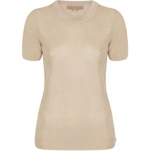 Josh V T-shirt beige (Maat: S) - Halslijn: Ronde hals,