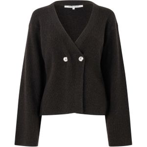 Second Female Dames vest bruin (Maat: M) - Effen - Halslijn: V-hals,