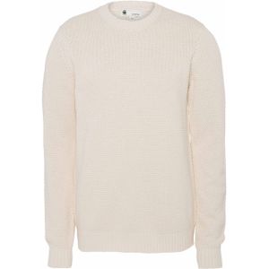 Honey Comb Structure Knit - Wit - Heren