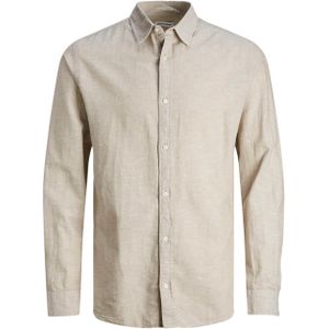 Jack & Jones Overhemd lange mouw beige (Maat: 176) - Effen