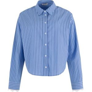 Anna Blue Blouse lange mouw B41-05-Sam-1 Blauw
