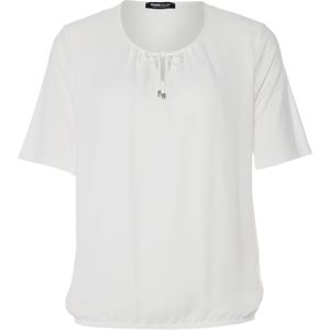 Frank Walder T-shirt wit (Maat: 44) - Effen - Halslijn: V-hals,