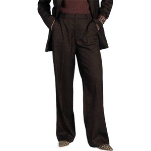 Aaiko NORE CHECK VIS 570 dames broek zwart (Maat: S) - Streep