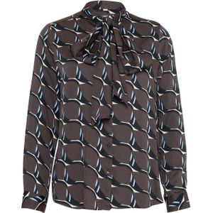 Milano Italy Dames blouse bruin (Maat: 46) - Halslijn: Ronde hals,