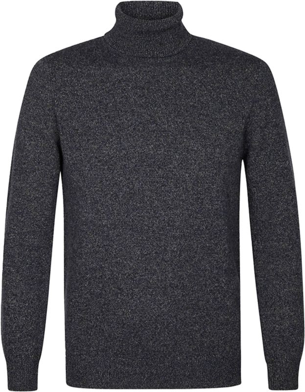 Profuomo - Rol Kraag Wolmix Pullover - Grijs - Heren