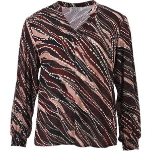 Enjoy Blouse bordeaux (Maat: S) - Halslijn: V-hals,