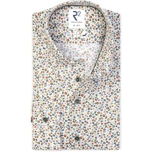R2 Amsterdam Overhemd lange mouw multicolor (Maat: 38)