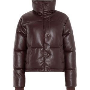 Rino & pelle - Dames Jas - Bordeaux - Effen - Padded PU Jacket