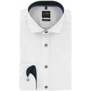 Olymp Level 5 Overhemd lange mouw wit (Maat: 40) - Effen