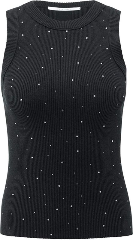 YAYA Dames top zwart (Maat: M) - Halslijn: Ronde hals,