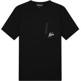 Malelions T-shirt zwart (Maat: M) - Effen - Halslijn: Ronde hals,