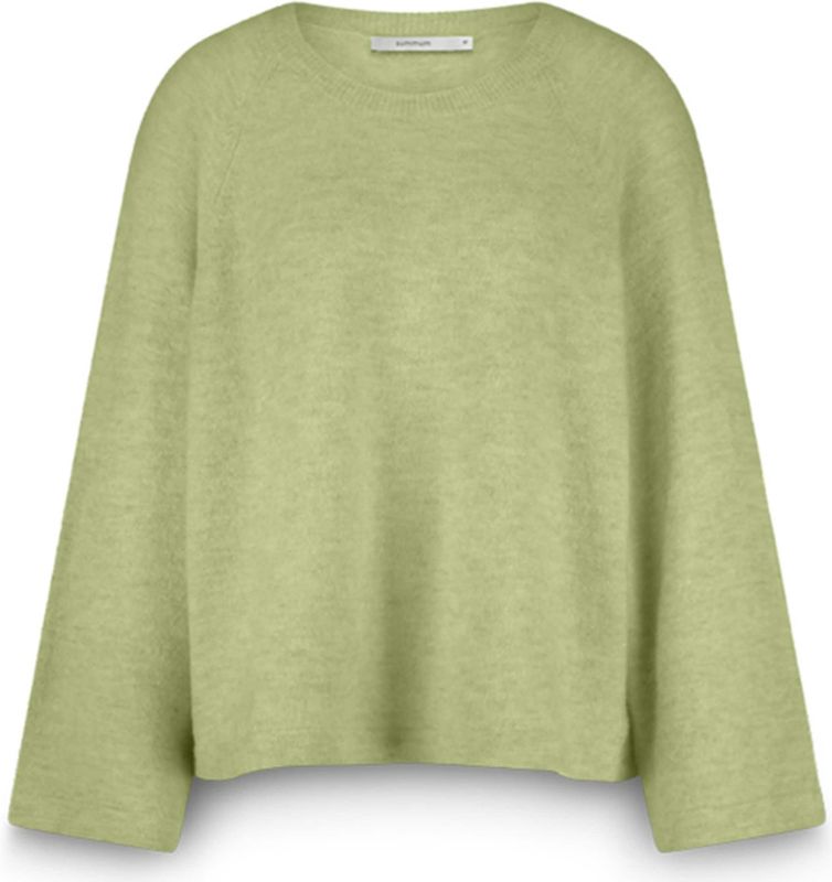Summum Woman - Oversized Trui - Groen - Wol Alpaca Mix