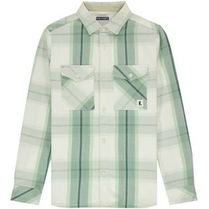 Kultivate Overhemd lange mouw groen (Maat: M) - Ruit