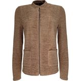 Frank Walder - W53Strick - Vest - Beige - Effen - Ronde Halslijn