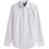 TOMMY HILFIGER - Overhemd - Marine/Wit - Gestreept - Lange Mouw