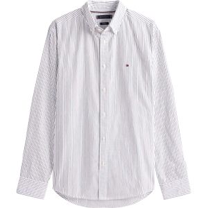 TOMMY HILFIGER - Overhemd - Marine/Wit - Gestreept - Lange Mouw