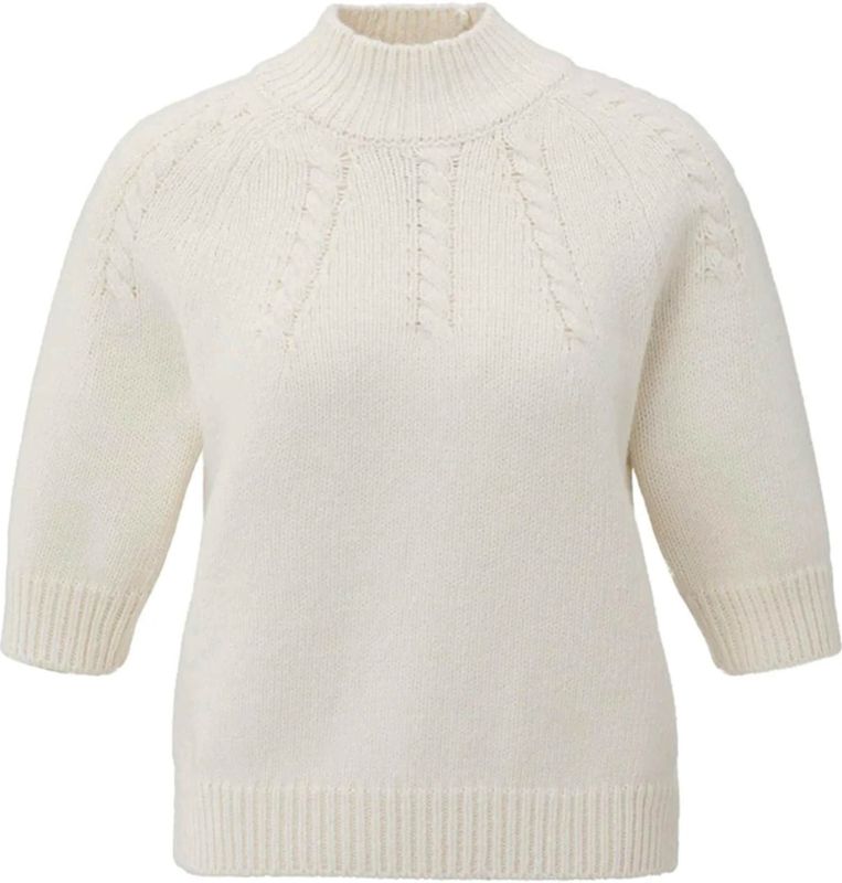 YAYA Pullover korte mouw 01-000491-509 Ecru