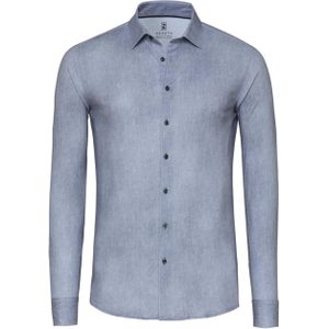 Desoto - Overhemd - Grey Denim - Casual - Regular Fit - Lange Mouwen