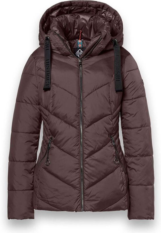 District - Dames Jas - Bruin - Effen