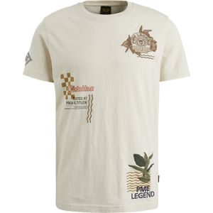 PME Legend T-shirt beige (Maat: XL) - Halslijn: Ronde hals,