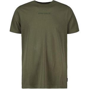 Airforce T-shirt groen (Maat: 2XL) - Tekst - Halslijn: Ronde hals,