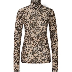 Marc Cain - Longsleeve - Veelkleurig - Dames - Turtleneck - Animal Print