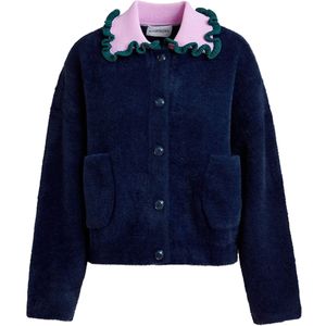 Essentiel Antwerp Dames vest blauw (Maat: M) - Effen - Halslijn: Polokraag,