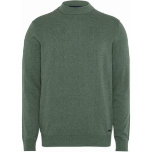 Scotland Blue Trui groen (Maat: S) - Mélange - Halslijn: Opstaande kraag,