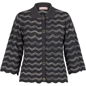 Studio Anneloes Dames vest grijs (Maat: XS) - Halslijn: Polokraag,