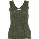 InWear - SigaIW Top - Tanktop - Groen - Effen - Halslijn V-hals