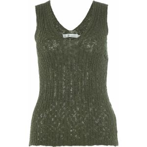 InWear - SigaIW Top - Tanktop - Groen - Effen - Halslijn V-hals