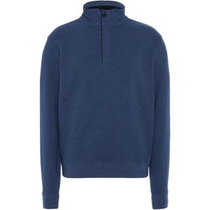 Baileys Heren trui met rits blauw (Maat: 3XL) - Halslijn: Opstaande kraag met rits,