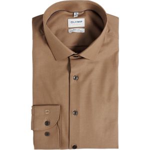 OLYMP Level Five 24/Seven Overhemd, body fit, Modern Kent, Bruin