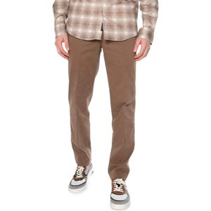 Com4 Modern Chino Basic Cotton broek bruin (Maat: 54)