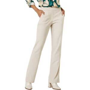 Toni Jenny Wide Leg broek beige (Maat: 46) - Effen