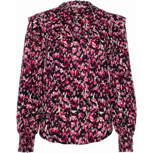 Garcia Blouse roze (Maat: S) - Halslijn: Ronde hals,