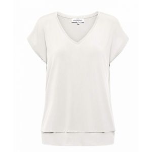 &Co Woman T-shirt ecru (Maat: XL) - Effen - Halslijn: V-hals,