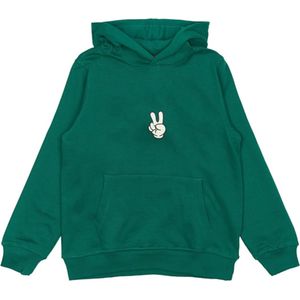 THE NEW Hoodie groen (Maat: 128) - Tekst - Halslijn: Capuchon,
