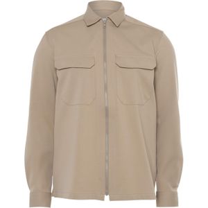 State of Art Overhemd lange mouw beige (Maat: 2XL) - Effen - Halslijn: Kraag,