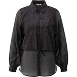 YAYA - Blouse - Zwart - Lange Mouw - 01-201195-511